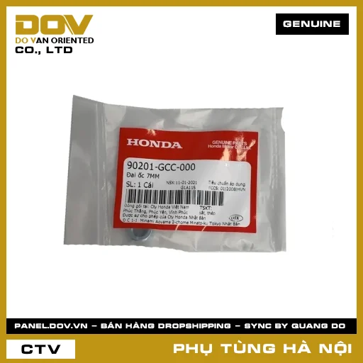 MÃ PHỤ TÙNG : 90201GCC000 ĐAI ỐC 7MM — 90201GCC000