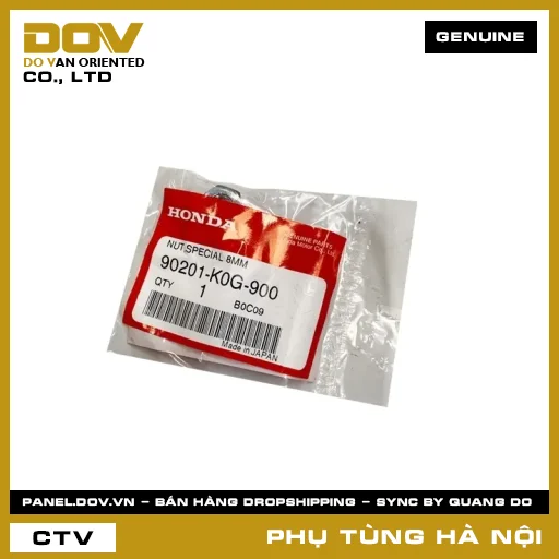 MÃ PHỤ TÙNG : 90201K0G900 ĐAI ỐC ĐẶC BIỆT 8MM — 90201K0G900