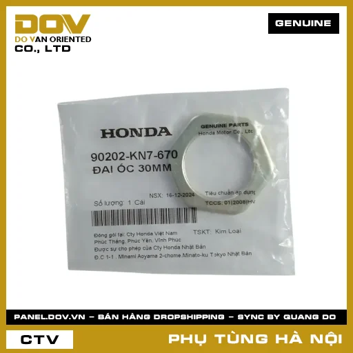 MÃ PHỤ TÙNG : 90202KN7670 ĐAI ỐC 30MM — 90202KN7670