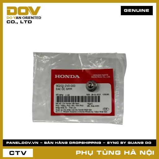 MÃ PHỤ TÙNG : 90202ZV0000 ĐAI ỐC 6MM — 90202ZV0000