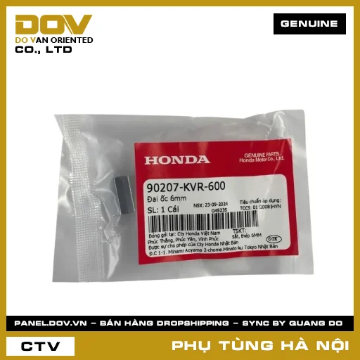MÃ PHỤ TÙNG : 90207KVR600 ĐAI ỐC 6MM — 90207KVR600