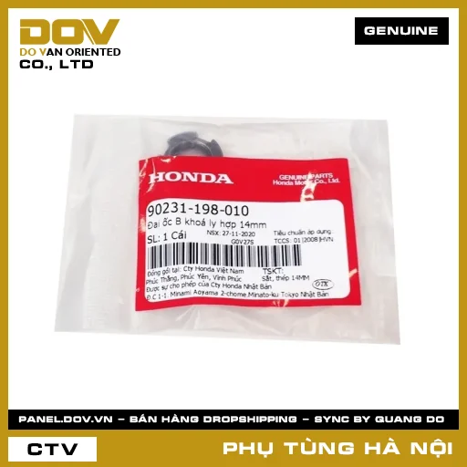MÃ PHỤ TÙNG : 90231198010 ĐAI ỐC B KHOÁ LY HỢP 14MM — 90231198010