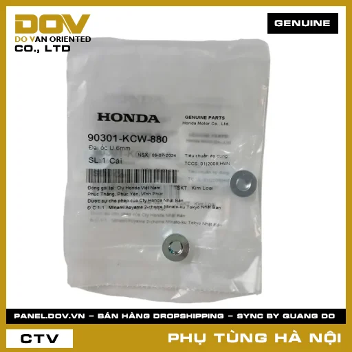 MÃ PHỤ TÙNG : 90301KCW880 ĐAI ỐC U 6MM — 90301KCW880