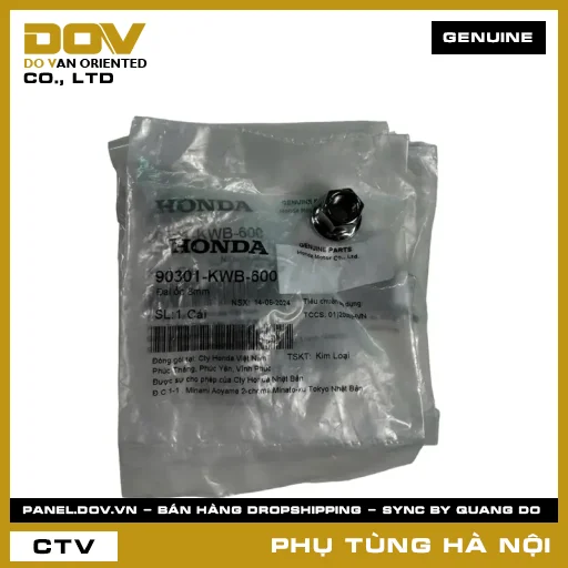 MÃ PHỤ TÙNG : 90301KWB600 ĐAI ỐC 8MM — 90301KWB600