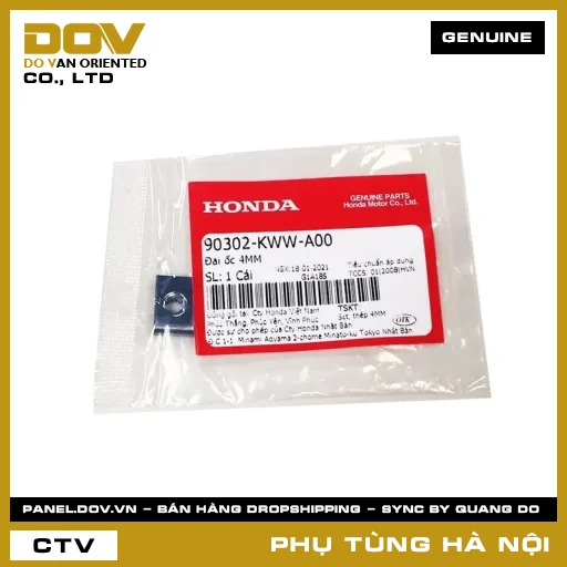 MÃ PHỤ TÙNG : 90302KWWA00 ĐAI ỐC 4MM — 90302KWWA00