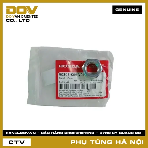 MÃ PHỤ TÙNG : 90305K66V01 ĐAI ỐC 16MM — 90305K66V01