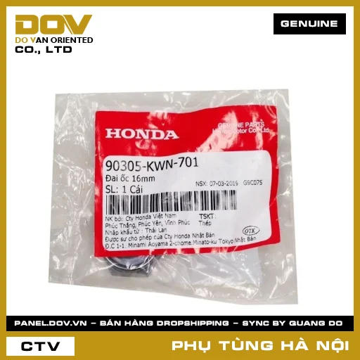 MÃ PHỤ TÙNG : 90305KWN701 ĐAI ỐC 16MM — 90305KWN701