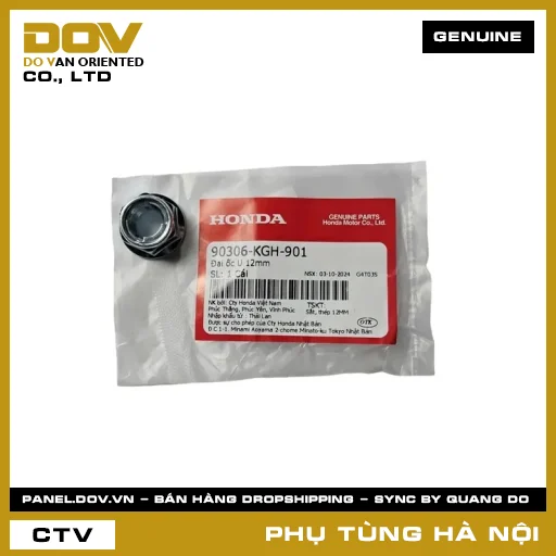 MÃ PHỤ TÙNG : 90306KGH901 ĐAI ỐC U 12MM — 90306KGH901