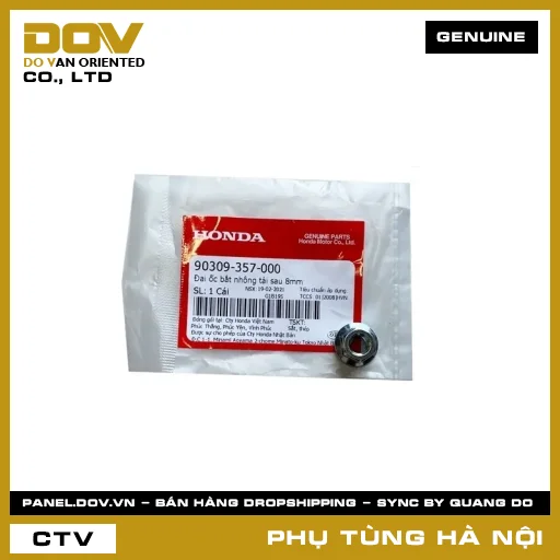 MÃ PHỤ TÙNG : 90309357000 ĐAI ỐC LỤC GIÁC NHÔNG TẢI SAU 8MM — 90309357000