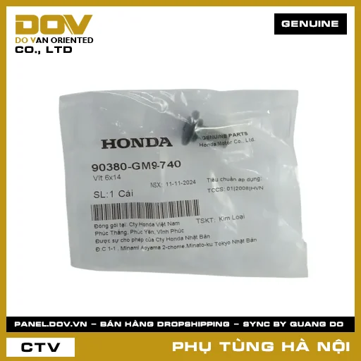 MÃ PHỤ TÙNG : 90380GM9740 VÍT 6X14 — 90380GM9740