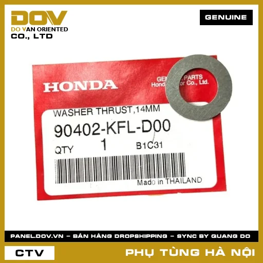 MÃ PHỤ TÙNG : 90402KFLD00 ĐỆM THEN HOA CHẶN 14MM — 90402KFLD00
