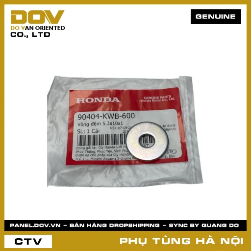 MÃ PHỤ TÙNG : 90404KWB600 VÒNG ĐỆM 5.3X10X1 — 90404KWB600