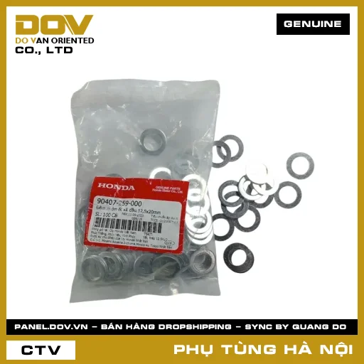 MÃ PHỤ TÙNG : 90407259000 ĐỆM NHÔM ỐC XẢ DẦU 12,5X20MM — 90407259000