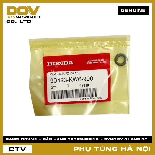 MÃ PHỤ TÙNG : 90423KW6900 VÒNG ĐỆM 7X13X1.2 — 90423KW6900