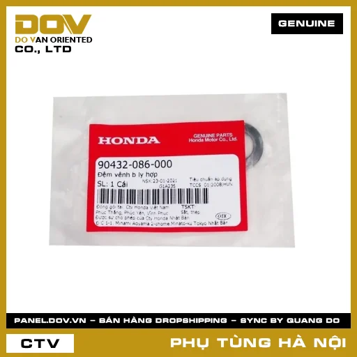MÃ PHỤ TÙNG : 90432086000 ĐỆM VÊNH B LY HỢP — 90432086000
