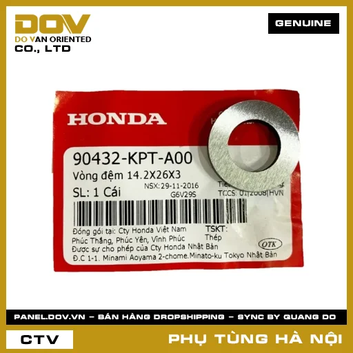 MÃ PHỤ TÙNG : 90432KPTA00 VÒNG ĐỆM 14.2X26X3 — 90432KPTA00
