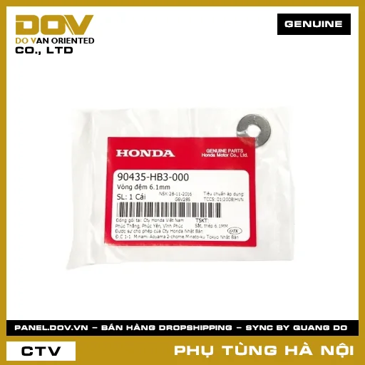 MÃ PHỤ TÙNG : 90435HB3000 VÒNG ĐỆM 6.1MM — 90435HB3000