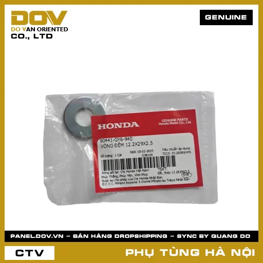MÃ PHỤ TÙNG : 90441GY6940 VÒNG ĐỆM 12.2X29X2.5 — 90441GY6940