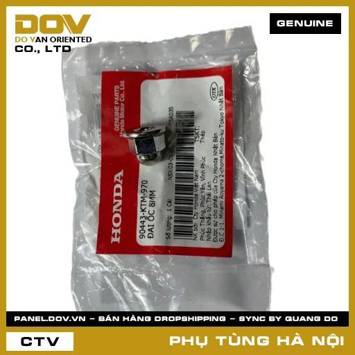 MÃ PHỤ TÙNG : 90443KTM970 ĐAI ỐC 8MM — 90443KTM970
