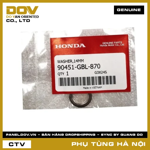 MÃ PHỤ TÙNG : 90451GBL870 VÒNG ĐỆM 14MM — 90451GBL870