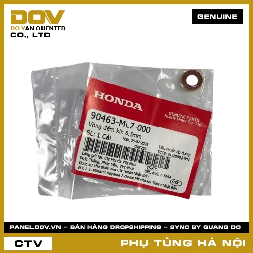 MÃ PHỤ TÙNG : 90463ML7000 VÒNG ĐỆM KÍN 6.5MM — 90463ML7000