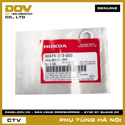 MÃ PHỤ TÙNG : 90474333000 VÒNG ĐỆM KÍN 8MM — 90474333000