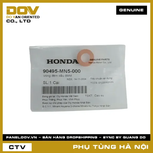 MÃ PHỤ TÙNG : 90495MN5000 VÒNG ĐỆM DẦU 8MM — 90495MN5000