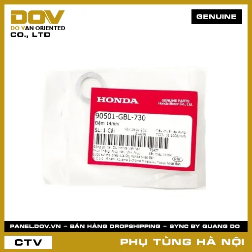 MÃ PHỤ TÙNG : 90501GBL730 ĐỆM 14MM — 90501GBL730