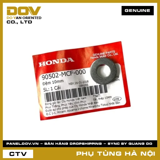 MÃ PHỤ TÙNG : 90502MCF000 ĐỆM 10MM — 90502MCF000
