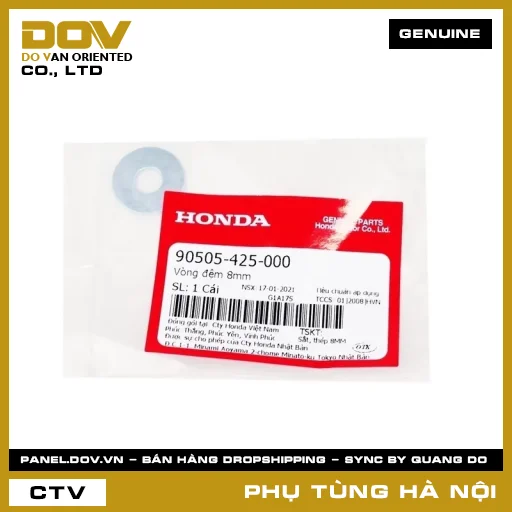 MÃ PHỤ TÙNG : 90505425000 VÒNG ĐỆM 8MM — 90505425000