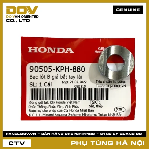 MÃ PHỤ TÙNG : 90505KPH880 BẠC LÓT B GIÁ BẮT TAY LÁI — 90505KPH880