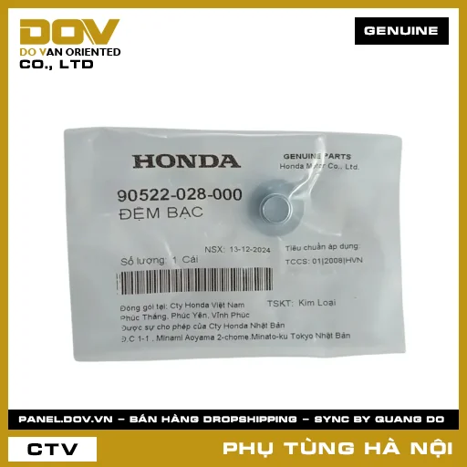 MÃ PHỤ TÙNG : 90522028000 ĐỆM BẠC — 90522028000