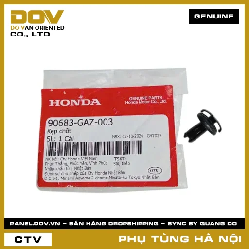 MÃ PHỤ TÙNG : 90683GAZ003 KẸP CHỐT — 90683GAZ003