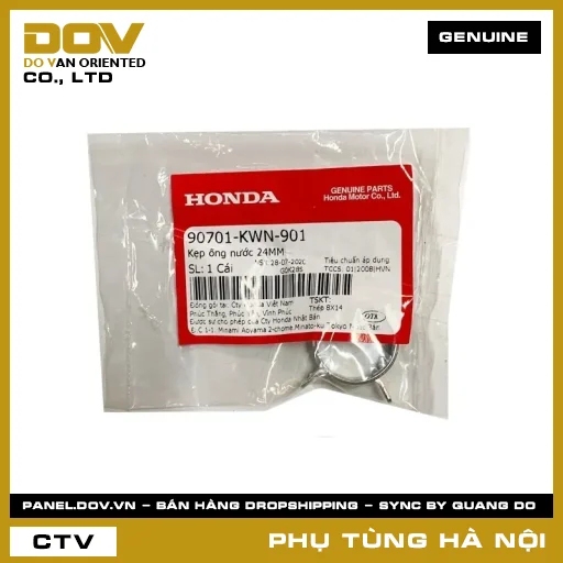 MÃ PHỤ TÙNG : 90701KWN901 KẸP ỐNG NƯỚC 24MM — 90701KWN901