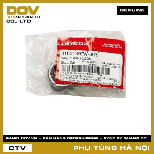 MÃ PHỤ TÙNG : 91001KCW003 VÒNG BI ĐŨA 20X29X18 — 91001KCW003