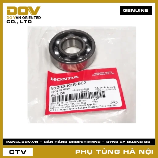 MÃ PHỤ TÙNG : 91003KZR602 VÒNG BI 6204 — 91003KZR602