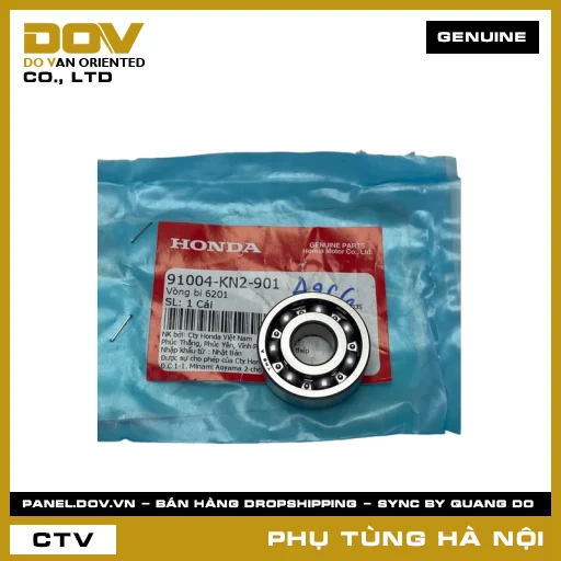 MÃ PHỤ TÙNG : 91004KN2901 VÒNG BI 6201 (KHÔNG PHỚT CHẮN BỤI) — 91004KN2901
