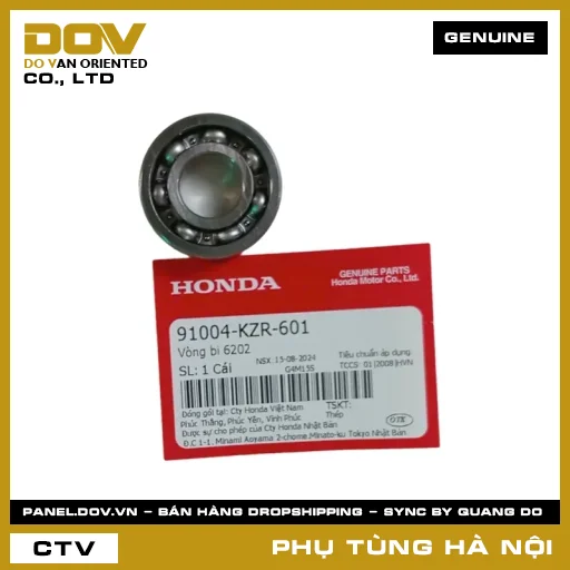 MÃ PHỤ TÙNG : 91004KZR601 VÒNG BI 6202 — 91004KZR601