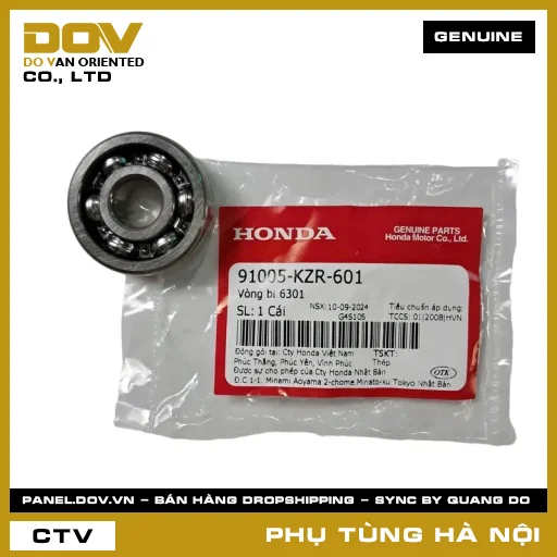 MÃ PHỤ TÙNG : 91005KZR601 VÒNG BI 6301 — 91005KZR601