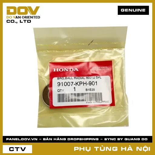 MÃ PHỤ TÙNG : 91007KPH901 VÒNG BI TRỤC CƠ 6001U — 91007KPH901