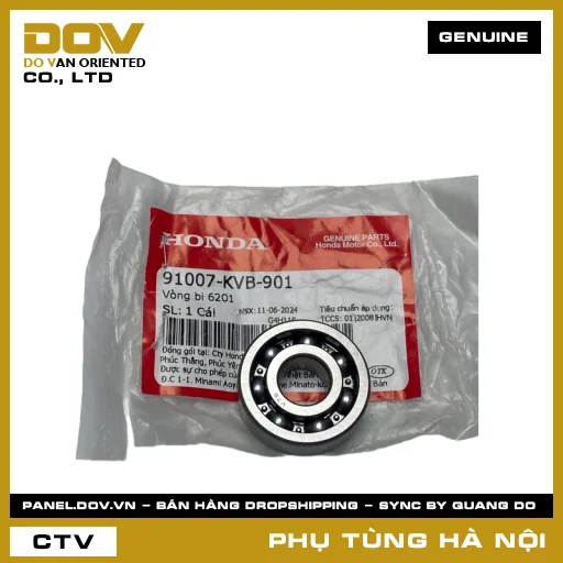 MÃ PHỤ TÙNG : 91007KVB901 VÒNG BI 6201 — 91007KVB901