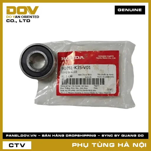 MÃ PHỤ TÙNG : 91051K35V01 VÒNG BI 6203 — 91051K35V01