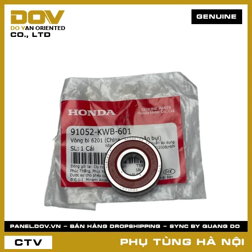 MÃ PHỤ TÙNG : 91052KWB601 VÒNG BI 6201 (1 MẶT CHẮN BỤI) — 91052KWB601