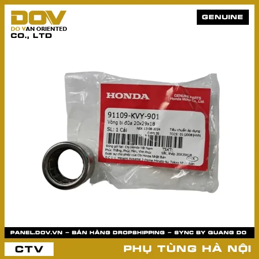 MÃ PHỤ TÙNG : 91109KVY901 VÒNG BI ĐŨA 20X29X18 — 91109KVY901