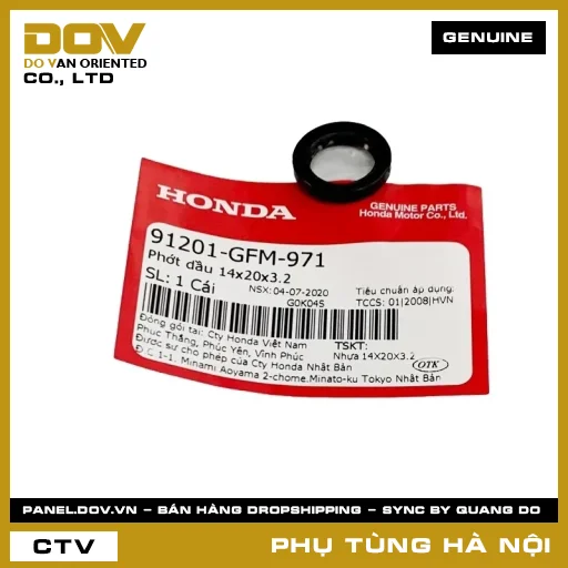 MÃ PHỤ TÙNG : 91201GFM971 PHỚT DẦU 14X20X3.2 — 91201GFM971