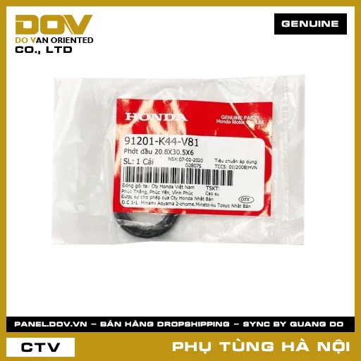 MÃ PHỤ TÙNG : 91201K44V81 PHỚT DẦU 20.8X30.5X6 — 91201K44V81