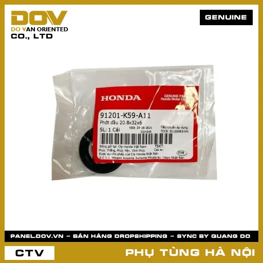 MÃ PHỤ TÙNG : 91201K59A11 PHỚT DẦU 20.8X32X6 — 91201K59A11