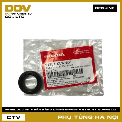MÃ PHỤ TÙNG : 91201KCW851 PHỚT DẦU 19.8X30X7 (ARAI) — 91201KCW851