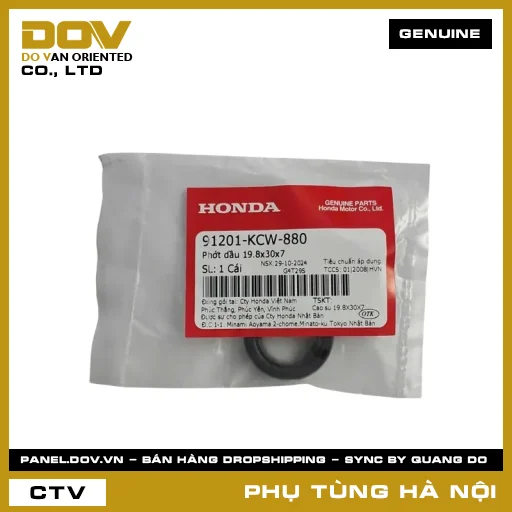MÃ PHỤ TÙNG : 91201KCW880 PHỚT DẦU 19.8X30X7 — 91201KCW880
