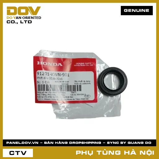 MÃ PHỤ TÙNG : 91201KWN901 PHỚT DẦU 20.8X32X6 — 91201KWN901